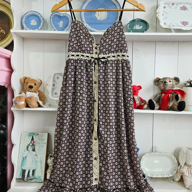 플라워 쉬폰 뷔스티에 원피스