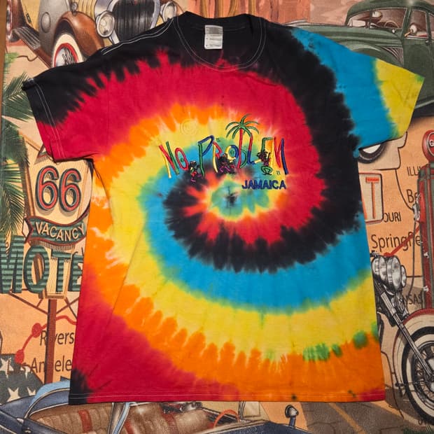 자메이카 타이다이 티셔츠