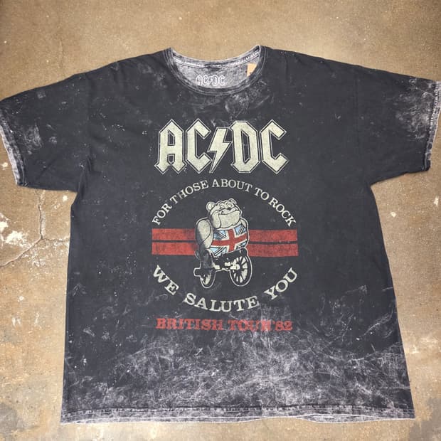 미국빈티지 ACDC 밴드 티셔츠 반팔티 락티셔츠