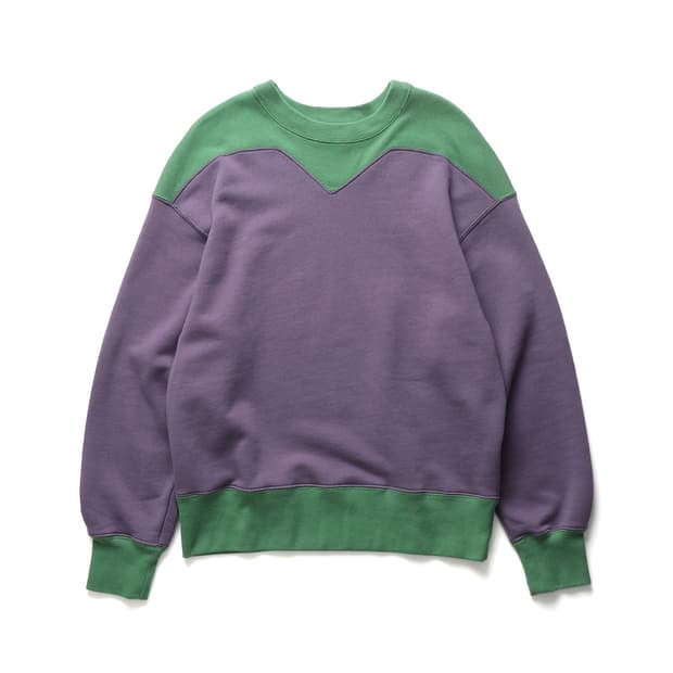 빔즈보이 BEAMS BOY 2 Tone Crew Sweat
