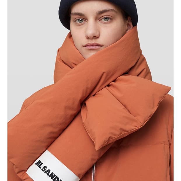 질샌더 다운 패딩 머플러
