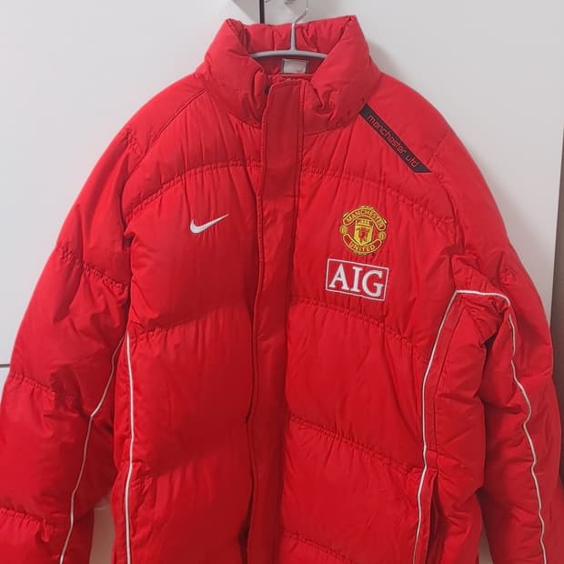 00s 나이키 맨유 AIG 레드 패딩 자켓 M