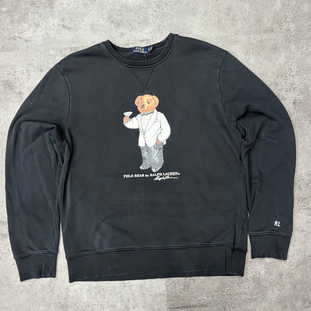 폴로 랄프로렌 폴로베어 블랙 맨투맨