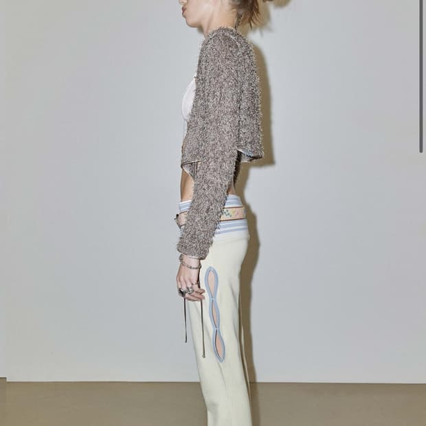 스컬프터Cut Out stripe Sweatpants Raw