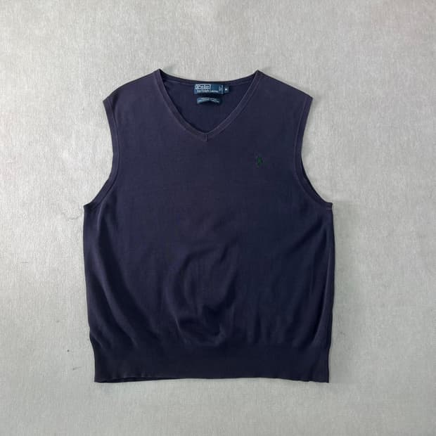 95 폴로랄프로렌 피마코튼 브이넥 니트 조끼