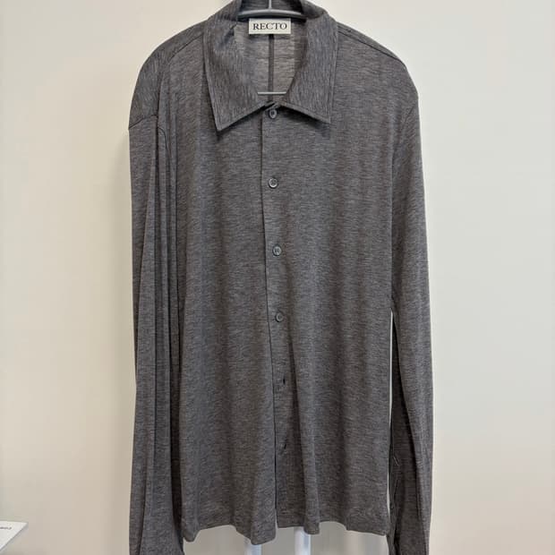 렉토 슬림핏 저지 셔츠 멜란지 그레이