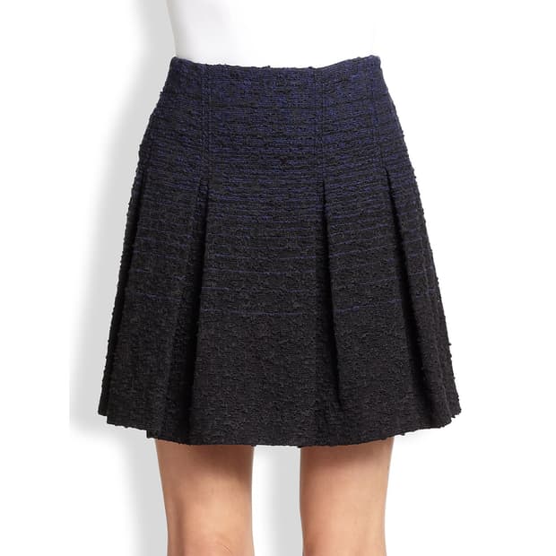 프로엔자슐러 트위드 플리츠 스커트
