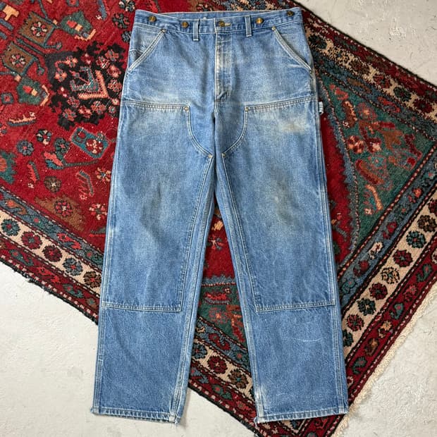 90's OG USA Made 칼하트 데님 더블니 칼하트 워크팬츠 썩블니