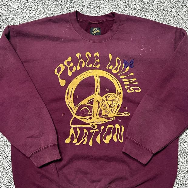 [XL] 니들스 x 사스콰치패브릭스 세비지스웻 크루넥 마룬