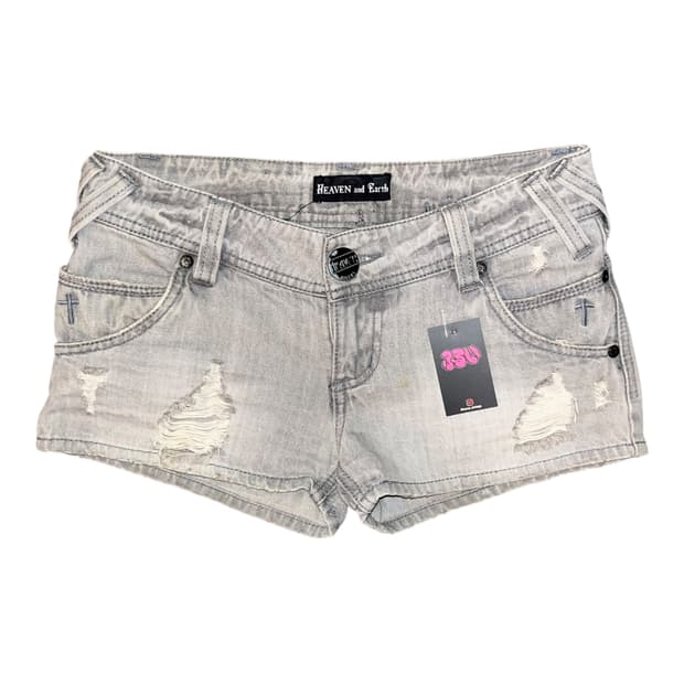 HEAVEN and Earth 헤븐앤얼스 데미지 숏 팬츠 갸루y2k