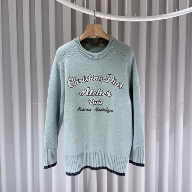 2XL / 디올 아뜰리에 로고 민트 니트