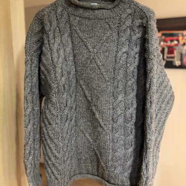 (L) 롤넥 피셔맨 스웨터 헤비울 폴로 polo rrl 드레익스