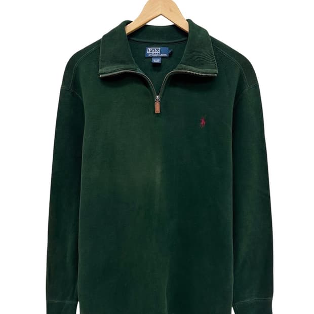 폴로 하프집업 니트 그린 (M) 