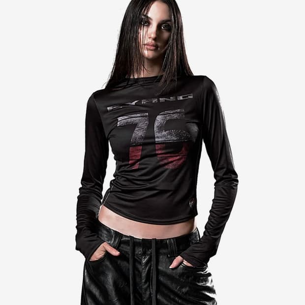 이양 레이싱 롱슬리브 탑  /보헤미안서울배드블러드블랙업스컬프터