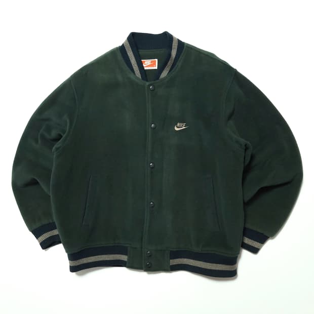나이키 80s 아카이브 울 바시티 자켓 딥그린