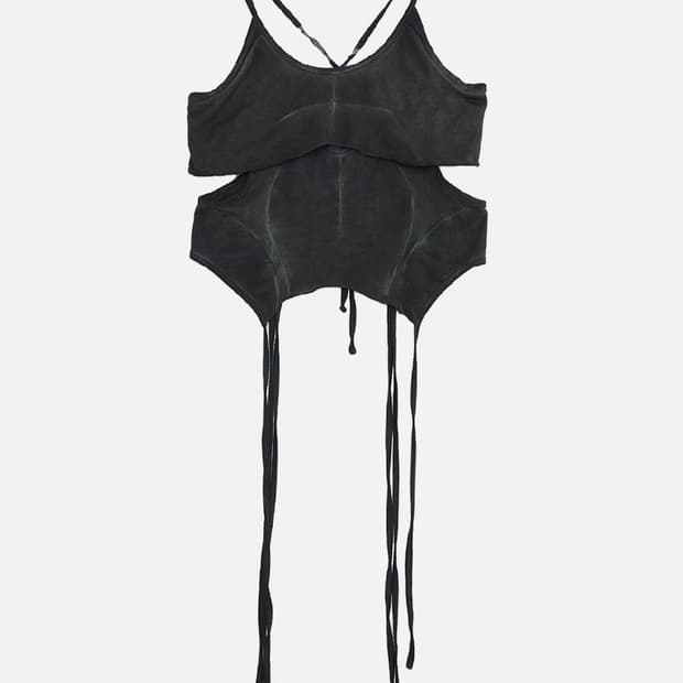 새상품 Aesynctx halter sleeveless BK