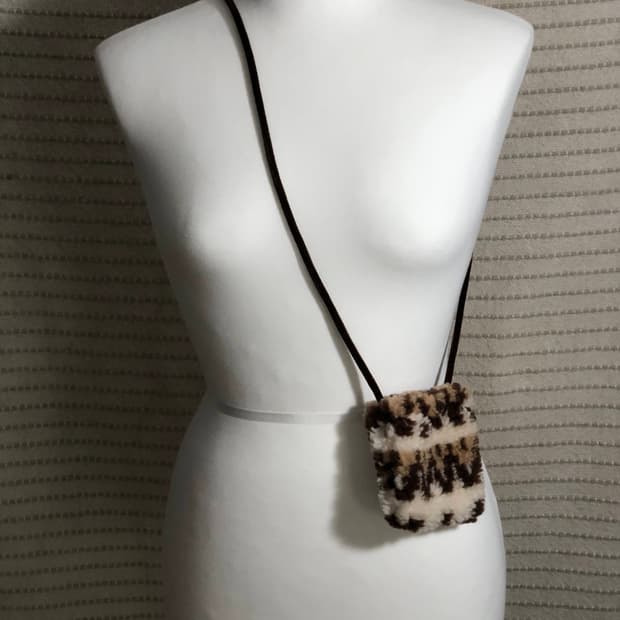 여성용 모리걸 뽀글이 미니 파우치 동전 카드 지갑