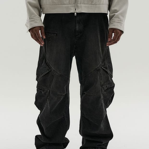 이그노타 코어:6  워시드 카고팬츠 블랙 M