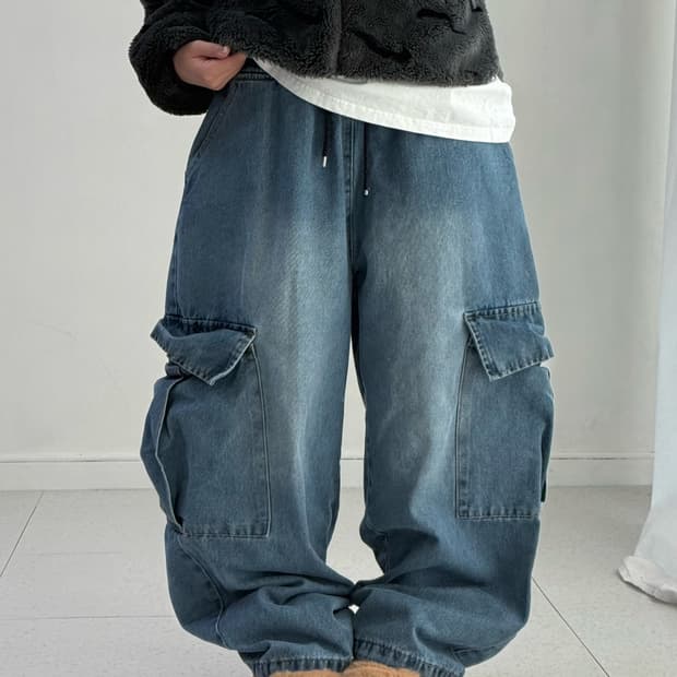 빈티지 데님 카고팬츠