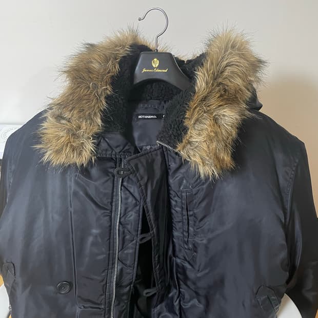 낫포너드 야상 봄버 자켓 블랙