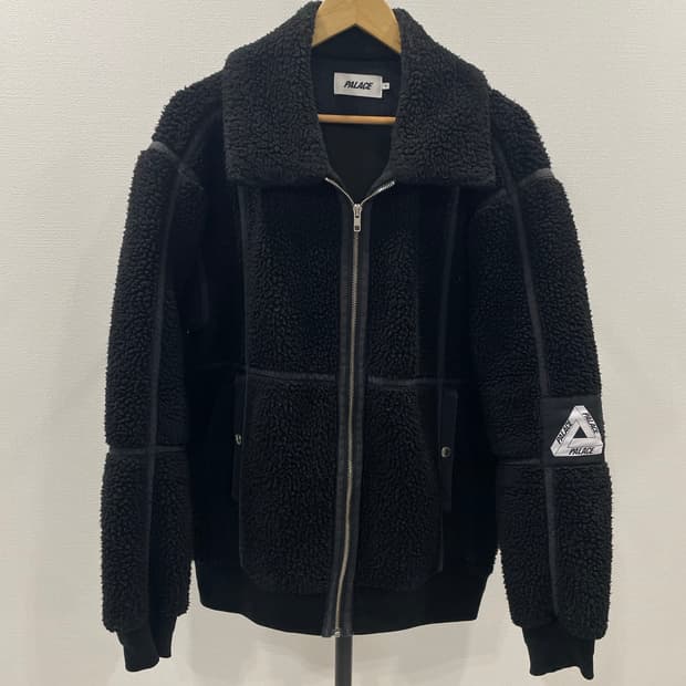 Palace 팔라스 트라이퍼그 로고 플리스 재킷 블랙