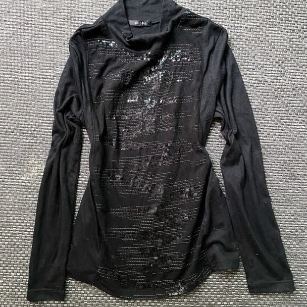  [CherCheur] Y2K Glitter Black Sleeve