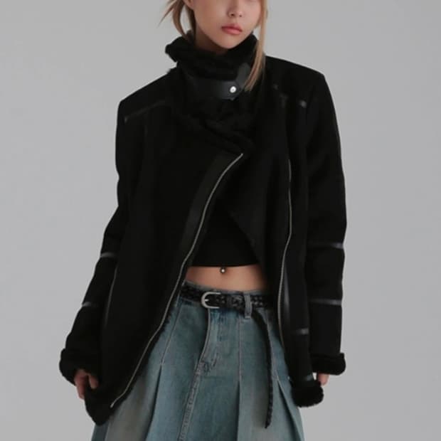 무신사 스웨이드 무스탕