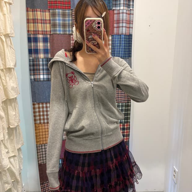 히스테릭글래머 퍽베어 후드집업