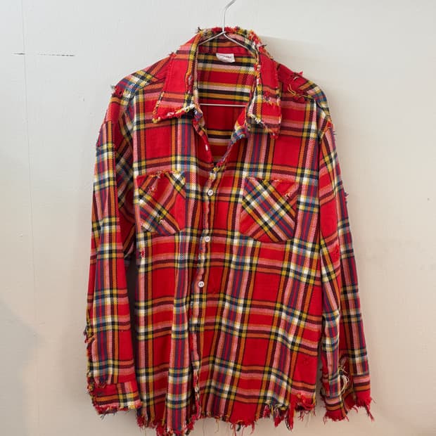 80s big mac flannel button up shirt