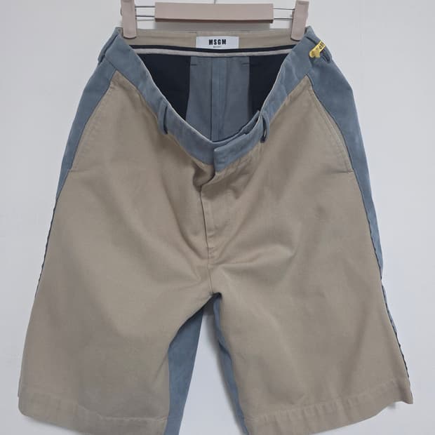 MSGM 밀라노 배색 하프 팬츠 52 34인치 반바지