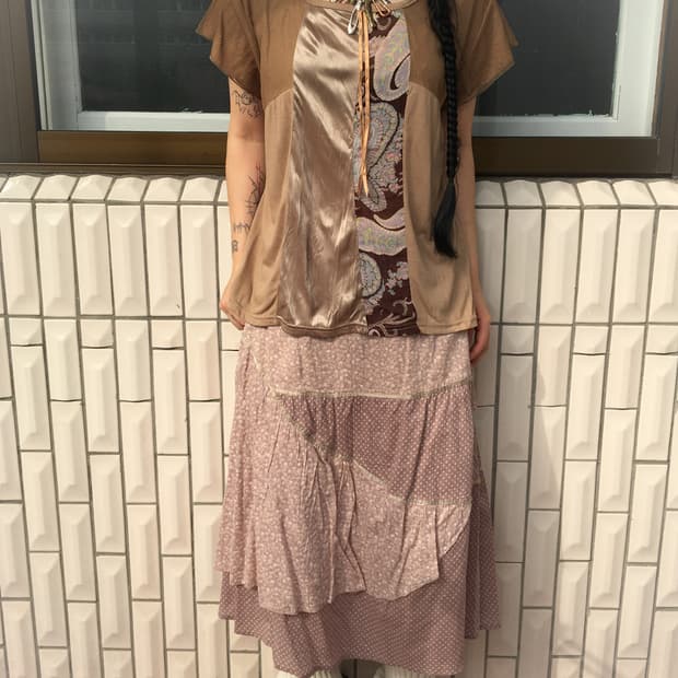 Ethnic patch point t shirt