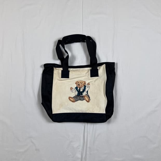 90s 폴로랄프로렌 싯다운 베어 핸드백 가방