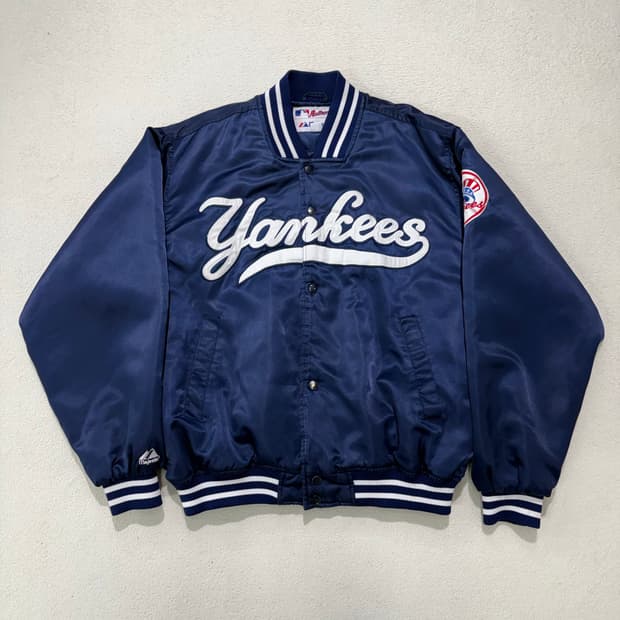 마제스틱 뉴욕 양키스 스타디움 바시티 자켓 점퍼 L