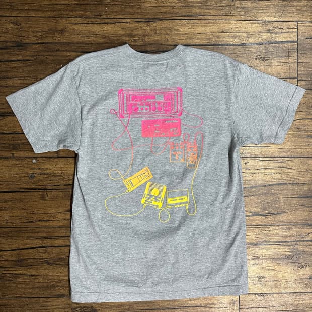 일본 CROSS STITCH 유라유라 제국 밴드 그래픽 반팔 티셔츠 실측