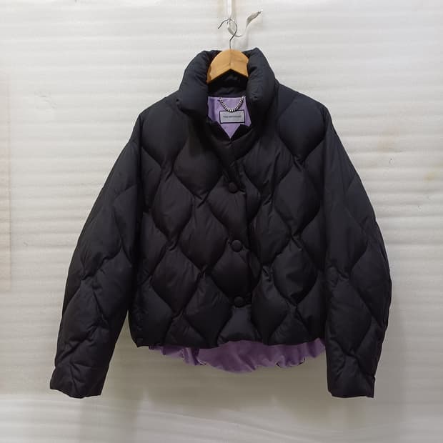 한섬 톰그레이하운드 구스 다운 숏 패딩 여성 오버 M L 사랑봉봉