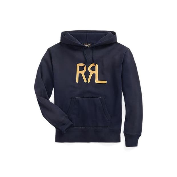 RRL 더블알엘 로고 플리스 후디 L