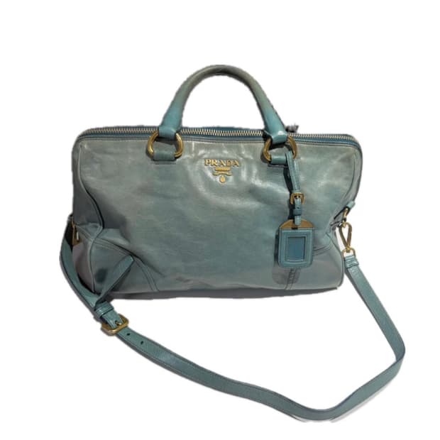 프라다 비텔로 샤인백 민트코어