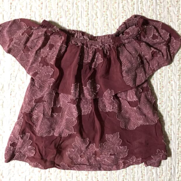Cropped off-shoulder blouse