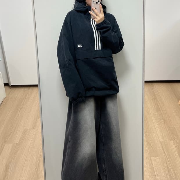 아디다스 코듀로이 어반 웜업 아노락 자켓