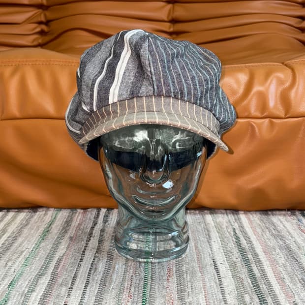 Stripe Newsboy Cap
