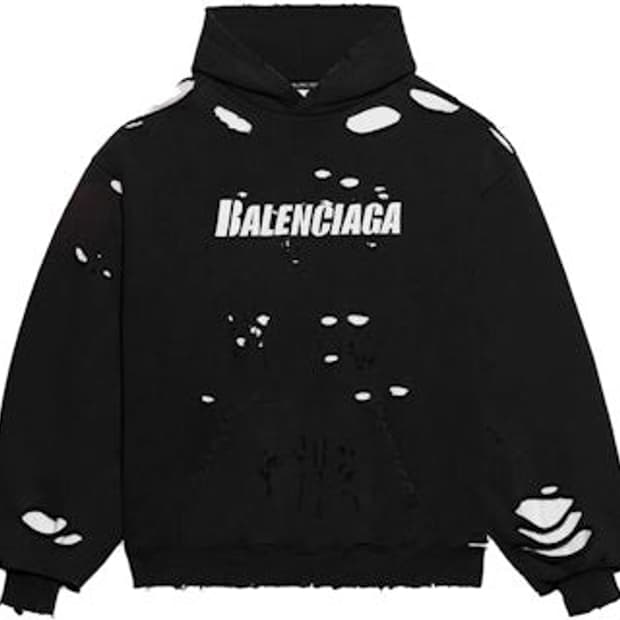 발렌시아가 디스트로이드 오버사이즈 후디