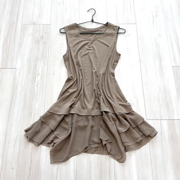 Taupe Beige Sleeveless dress