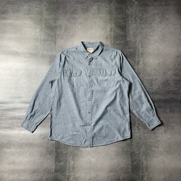 WRANGLER 랭글러 빈티지 코튼 데님 셔츠 A00416