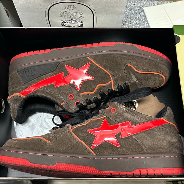 270 베이프 Sk8 스타 브라운 레드