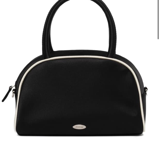 아밤 새틴 미니 토트백 블랙 새상품