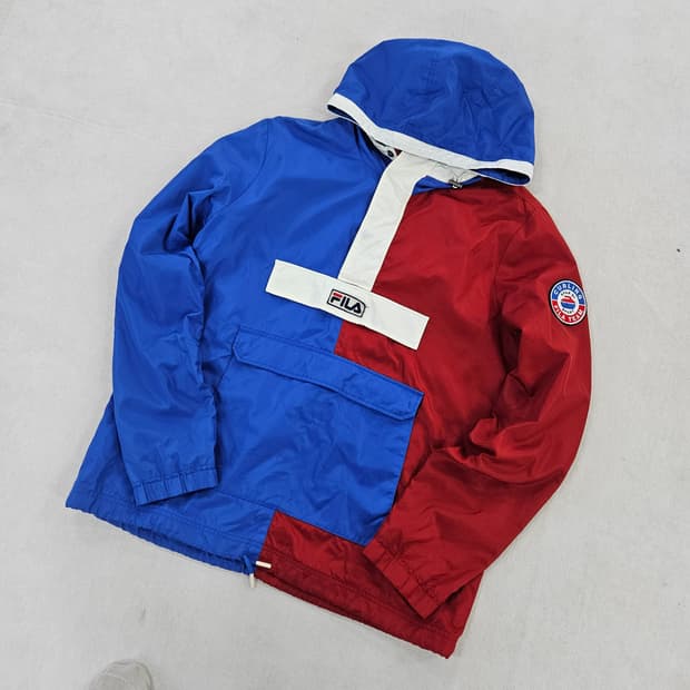[M] FILA 휠라 컬링 모티브 아노락 바람막이 자켓 0114YH1