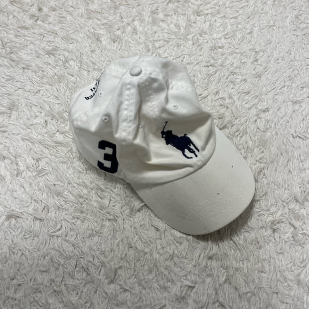 Polo big pony white ball cap