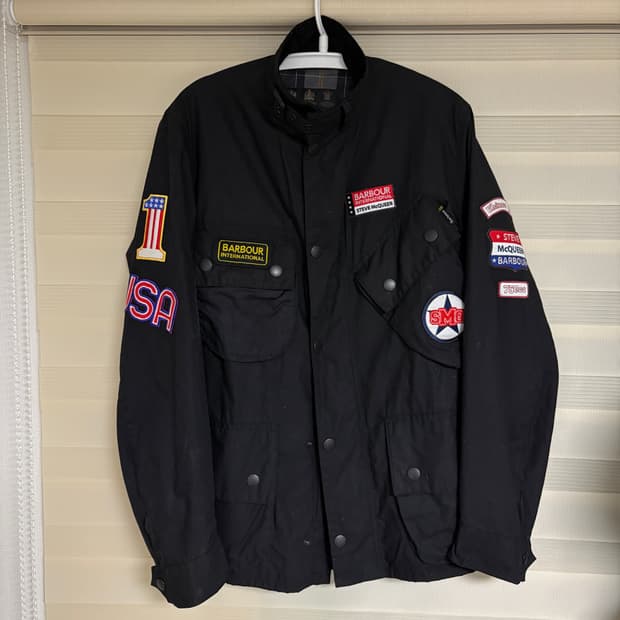 바버 인터내셔널 스티브 맥퀸 한정판 자켓 S(95-100)