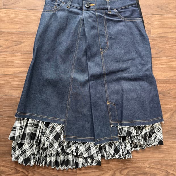 꼼데가르송 트리콧 데님스커트 