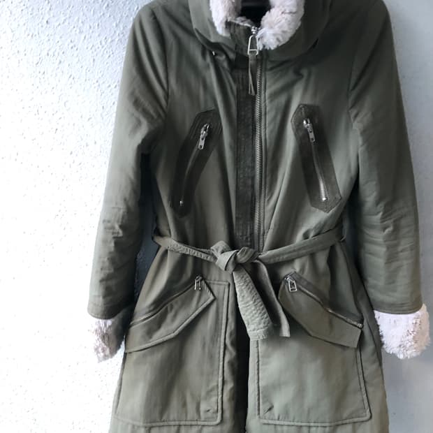 카키 털 야상 자켓